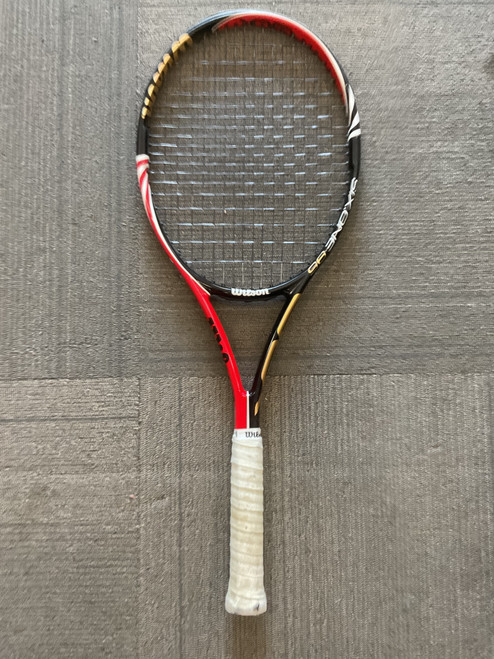 Vist Large View of Product Image Which is Used Wilson BLX SIX.ONE 95 Adult Tennis Racquet Red Unknown