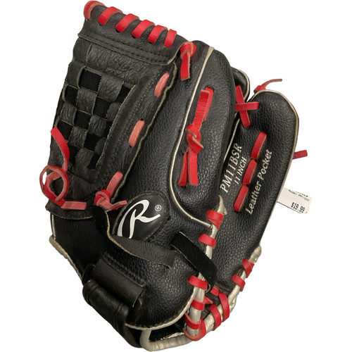 Vist Large View of Product Image Which is Used Rawlings PM11BSR BB/SB Glove RH Throw Black 11"