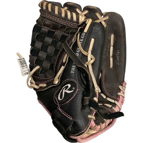 Vist Large View of Product Image Which is Used Rawlings FASTPITCH BB/SB Glove RH Throw Black 11 1/2"