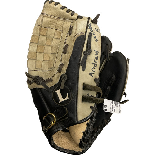 Vist Large View of Product Image Which is Used Louisville Slugger KHB1150 BB/SB Glove RH Throw Black 11 1/2"