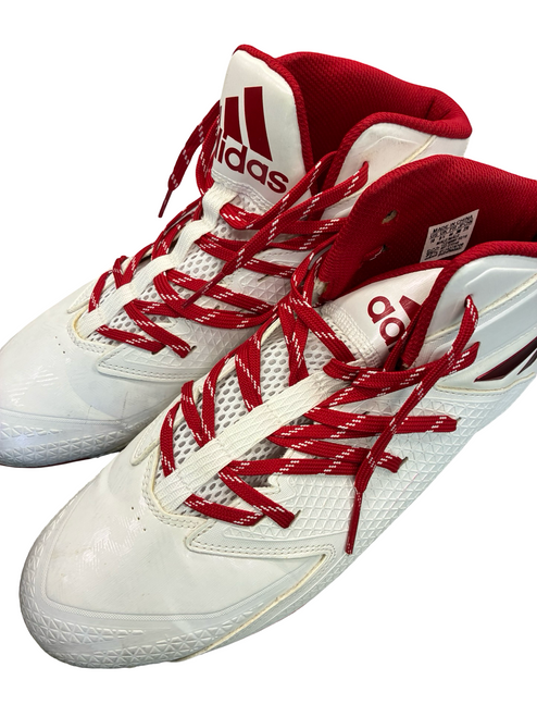 Vist Large View of Product Image Which is Used Adidas Adult FB Cleats White Senior 10