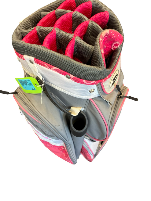 Vist Large View of Product Image Which is Used Slazenger 14 WAY CART BAG Womens Cart Bag Pink