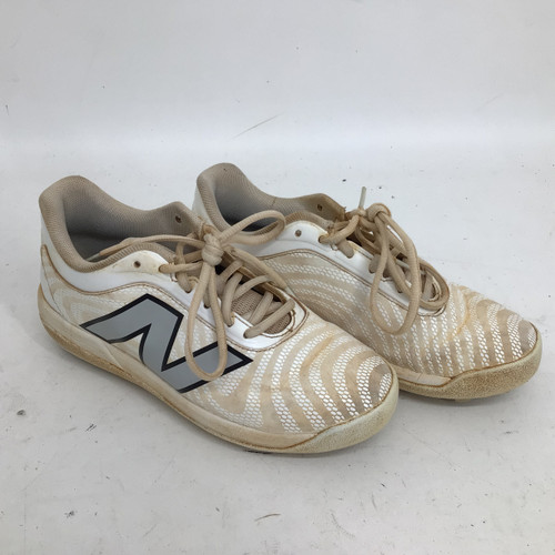 Vist Large View of Product Image Which is Used New Balance 4040 V7 JR 3 BB/SB CLEATS BB/SB Cleats White Junior 03