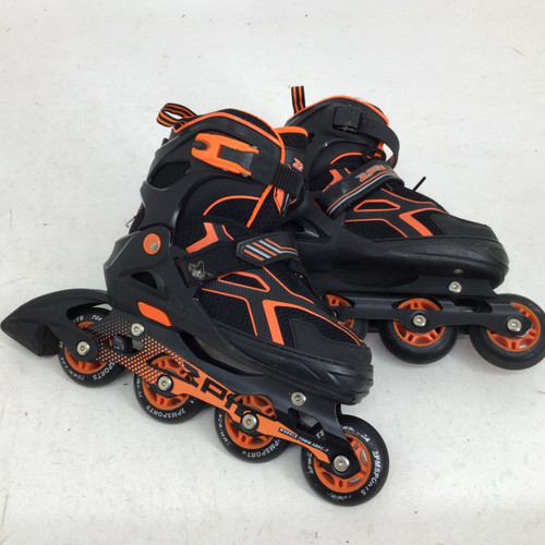 Vist Large View of Product Image Which is Used 2PM JR 1-4 ADJUSTABLE INLINE SKATES Junior Rec Fitness Skates Black Adjustable