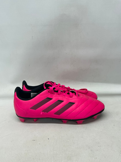 Vist Large View of Product Image Which is Used Adidas Soccer Cleats Pink Junior 04.5