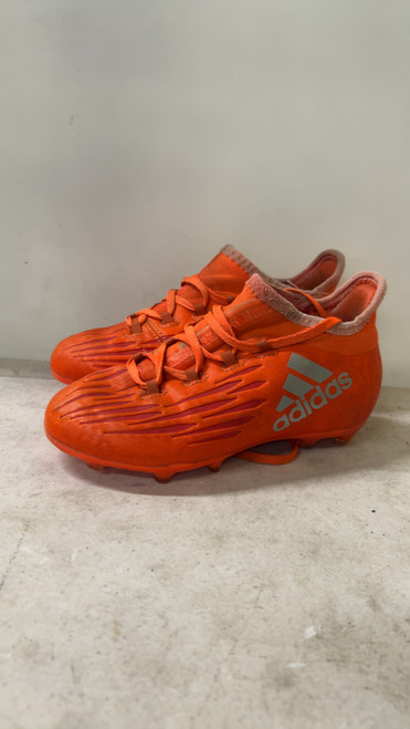 Vist Large View of Product Image Which is Used Adidas Soccer Cleats Orange Youth 11.0