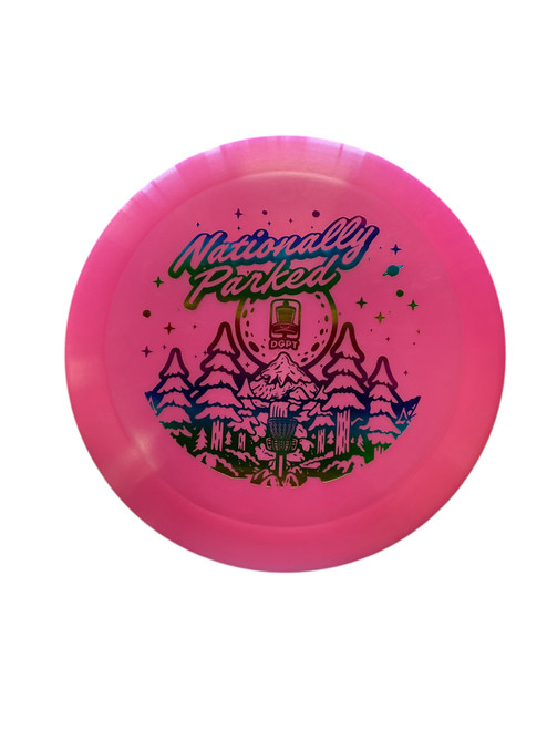 Vist Large View of Product Image Which is Used DGA NATIONALLY PARKED Disc Golf Driver Pink