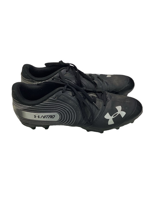 Vist Large View of Product Image Which is Used Under Armour Adult FB Cleats Black Senior 10.5