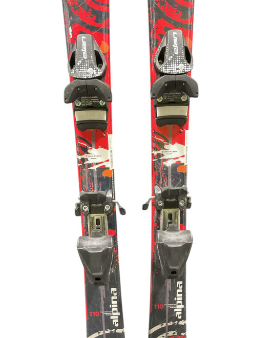 Vist Large View of Product Image Which is Used Alpina ELAN BINDINGS Boys DH Ski/Binding Red 110 cm