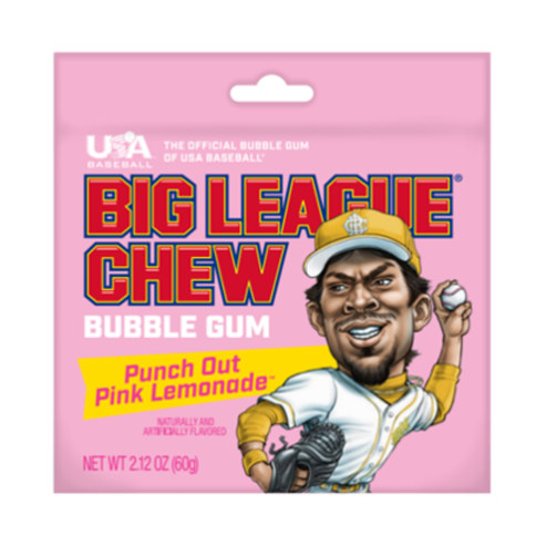 Vist Large View of Product Image Which is New Big League Chew Pink Lemonade