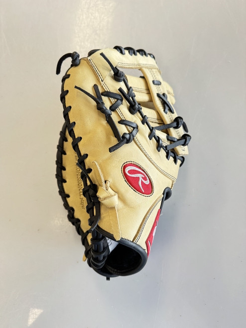 Vist Large View of Product Image Which is Used Rawlings GG ELITE BB/SB First Base LH Throw Tan 13"