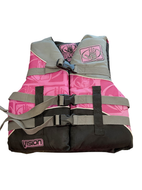 Vist Large View of Product Image Which is Used Body Glove Youth PFD Pink Youth 50-90