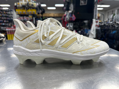 Vist Large View of Product Image Which is Used Adidas ADIZERO BB/SB Cleats White Senior 13