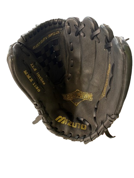 Vist Large View of Product Image Which is Used Mizuno BALLPARK 11.5 IN RHT BB/SB Glove RH Throw Black 11 1/2"