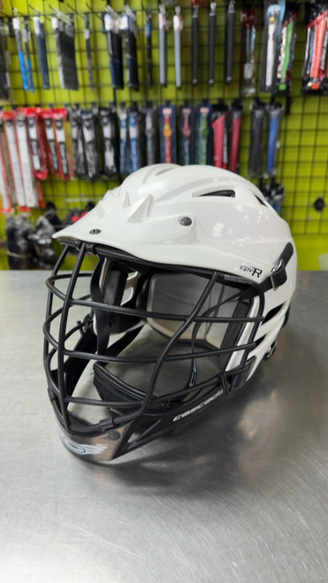 Vist Large View of Product Image Which is Used Cascade CPVR Lacrosse Helmet White S/M