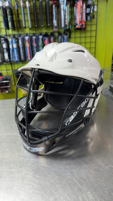 Vist Large View of Product Image Which is Used Cascade CPVR Lacrosse Helmet White M/L