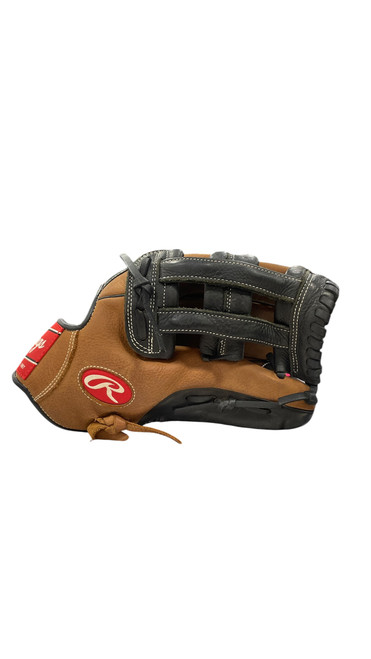 Vist Large View of Product Image Which is Used Rawlings D1275HB BB/SB Glove RH Throw Tan And Black 12 3/4"