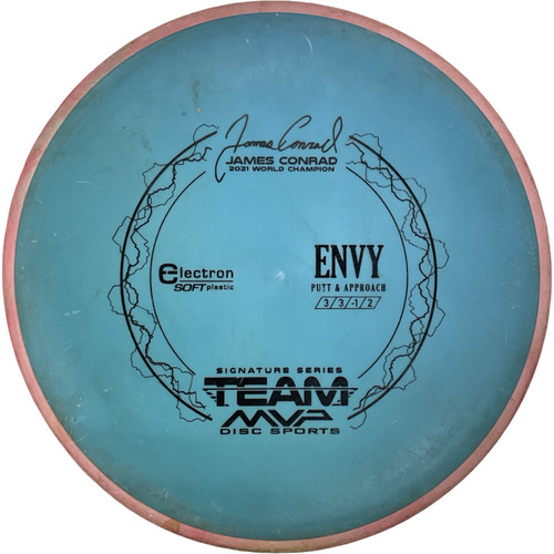 Vist Large View of Product Image Which is Used MVP ELECTRON SOFT ENVY Disc Golf Putter Carolina Blue 174g