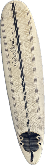 Vist Large View of Product Image Which is Used Wavestorm WHT/BK Surfboard White 8Ft