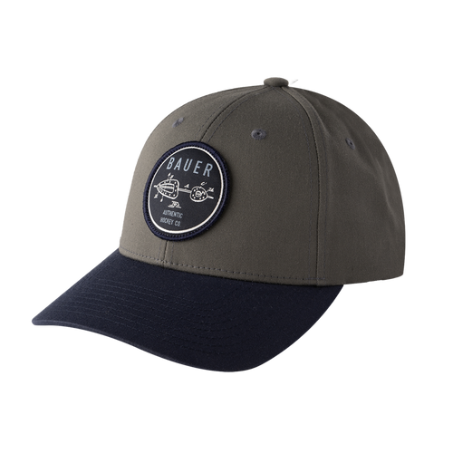 Vist Large View of Product Image Which is Bauer Curved Brim 2 Tone Patch Hat #1067074
