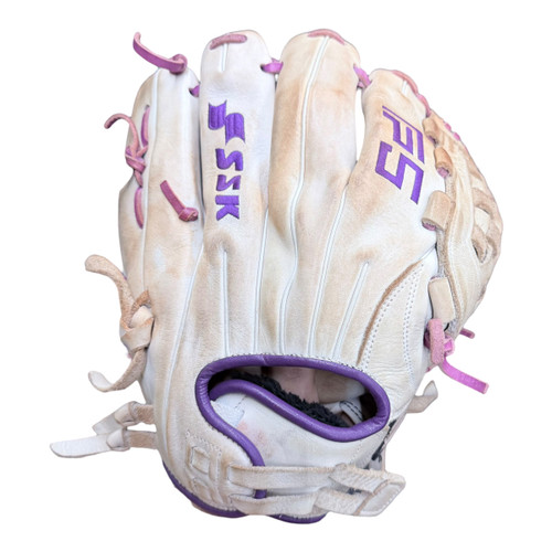 Vist Large View of Product Image Which is Used Ssk FP5 RH Throw Fastpitch Gloves White 12 1/4"