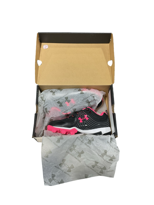 Vist Large View of Product Image Which is Used Under Armour PINK UA GLYDE RM JR BB/SB Cleats Pink Junior 02