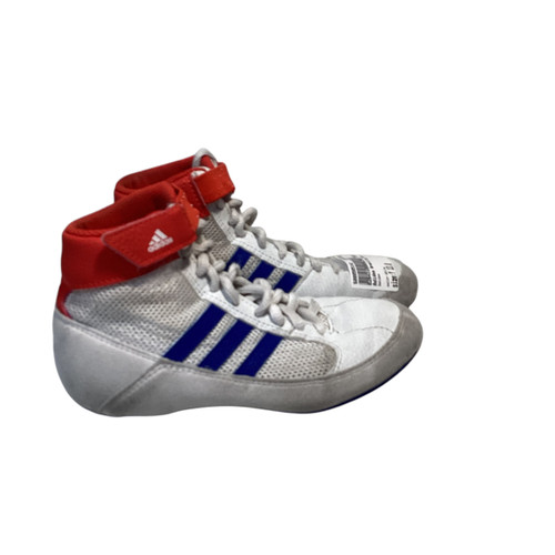 Vist Large View of Product Image Which is Used Adidas Wrestling Shoes White Youth 13.0