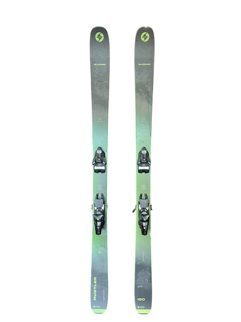 Vist Large View of Product Image Which is Used Blizzard RUSTER 9 Mens DH Ski/Binding Green 180 cm
