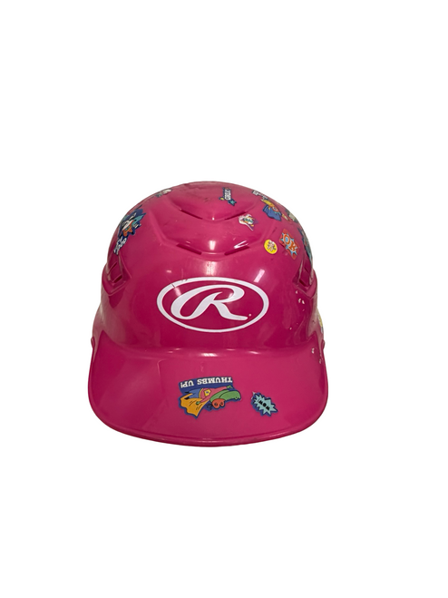 Vist Large View of Product Image Which is Used Rawlings CFTBH-R1 6 1/4 - 6 7/8 Batting Helmet Pink