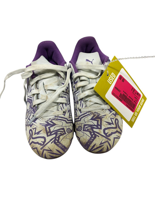 Vist Large View of Product Image Which is Used Puma Soccer Cleats Purple Youth 10.0