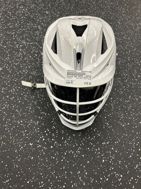 Vist Large View of Product Image Which is Used Cascade XRS YOUTH WHITE PEARL Lacrosse Helmet White One Size