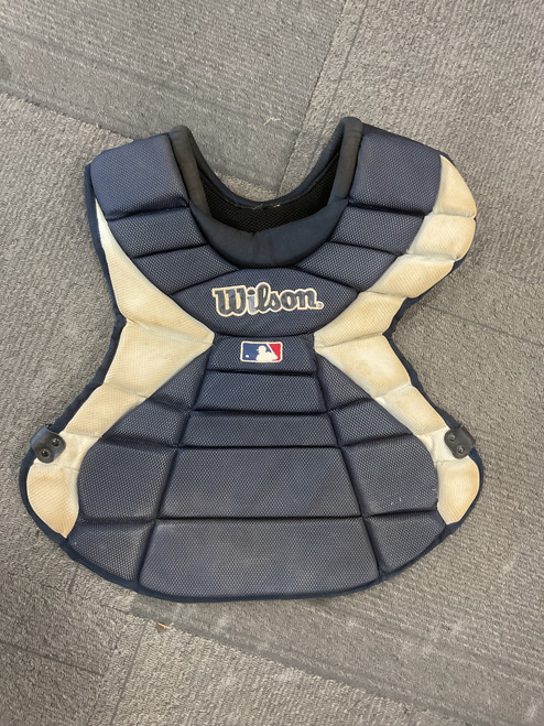 Vist Large View of Product Image Which is Used Wilson CHEST PROTECTOR Catchers Chest Protector Navy Blue Adult
