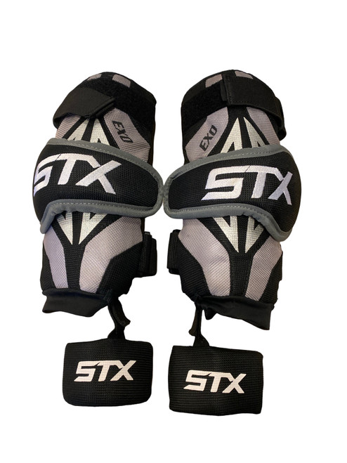 Vist Large View of Product Image Which is Used STX EXO Lacrosse Arm Pads/Guards Black SM