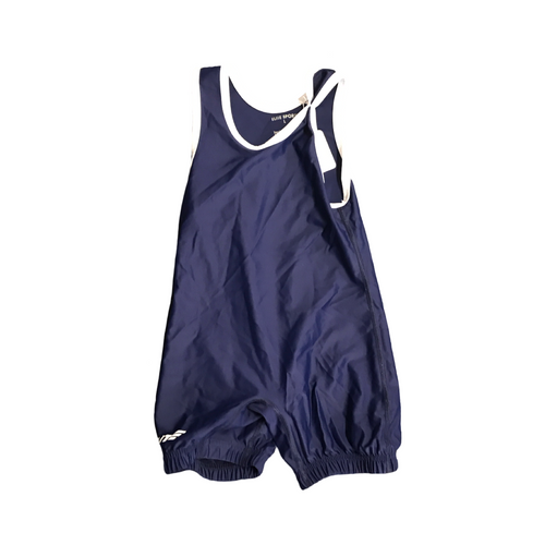 Vist Large View of Product Image Which is Used Wrestling Singlet Navy Blue LG