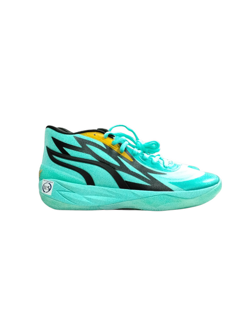 Vist Large View of Product Image Which is Used Puma Basketball Shoes M Turquoise Senior 11.5