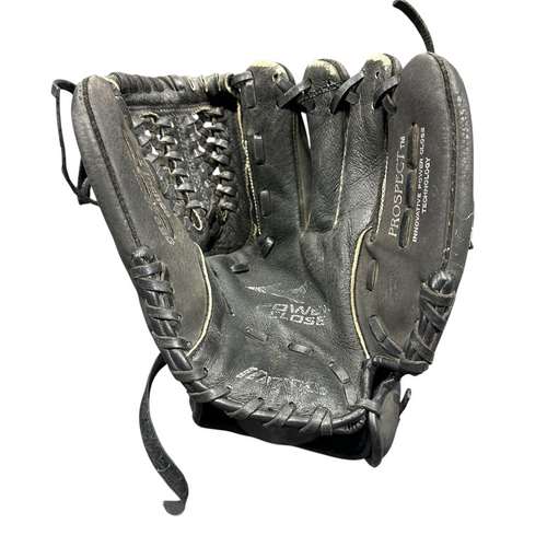 Vist Large View of Product Image Which is Used Mizuno PROSPECT GPP1100Y3BG BB/SB Glove RH Throw Black 11"