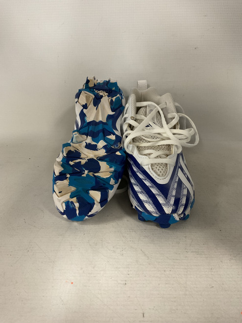Vist Large View of Product Image Which is Used Adidas FREAK Jr FB Cleats Royal Blue And White Junior 02