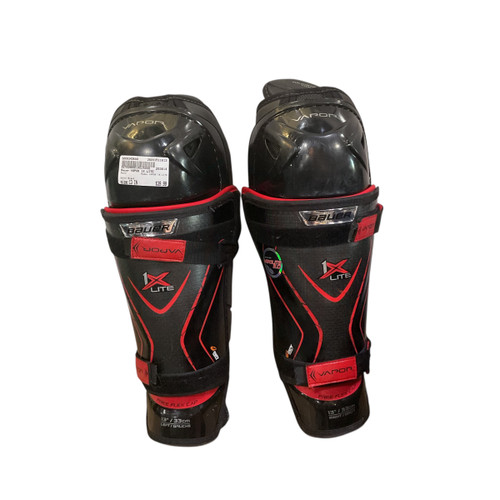 Vist Large View of Product Image Which is Used Bauer VAPOR 1X LITE Intermediate Shin Guards Black 13"