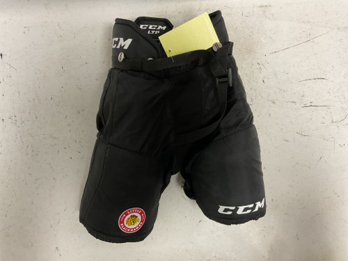 Vist Large View of Product Image Which is Used CCM LTP LITTLE BLACKHAWKS Youth Pant Black LG