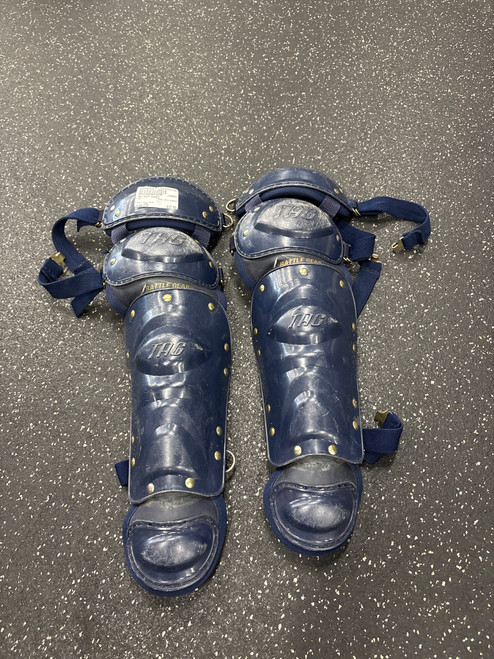 Vist Large View of Product Image Which is Used TAG SHIN GUARDS Catchers Leg Guards Navy Blue Youth