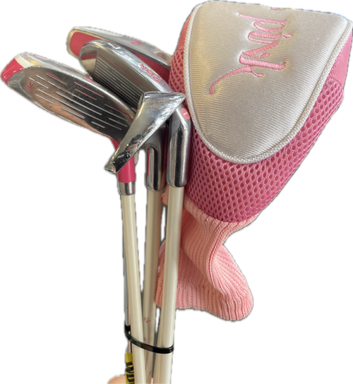 Vist Large View of Product Image Which is Used PINK Jr Package Golf Set RH Pink 5 Piece