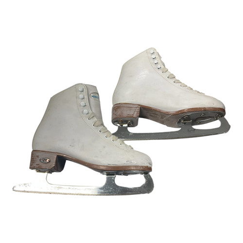 Vist Large View of Product Image Which is Used Riedell 17680 12W Girls Figure Skate White Junior 03