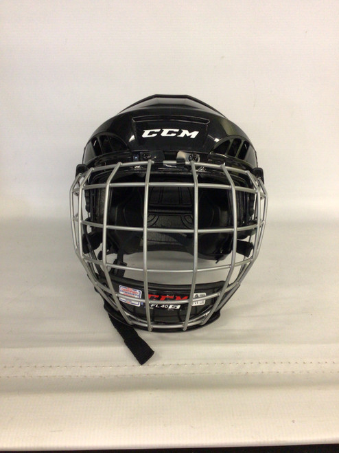 Vist Large View of Product Image Which is Used CCM FL40 Helmet Cage Combo Black SM