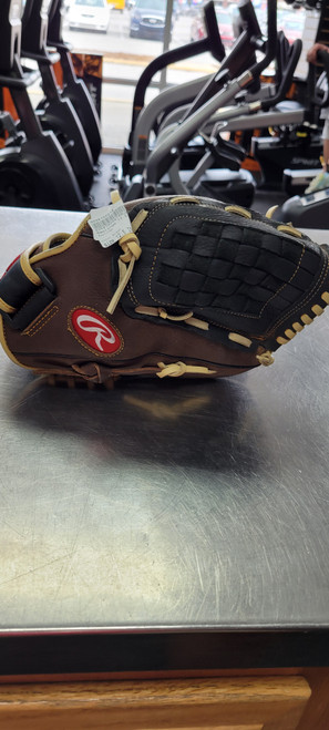 Vist Large View of Product Image Which is Used Rawlings 12.5 BB/SB Glove RH Throw Brown 12 1/2"