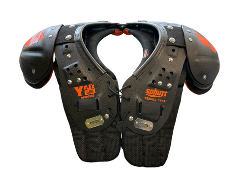 Vist Large View of Product Image Which is Used Schutt Y FLEX 500 FB Shoulder Pads Black XS