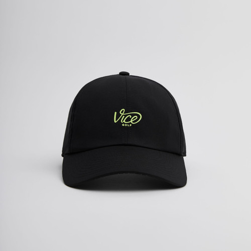 Vist Large View of Product Image Which is New Vice Dad Cap Blk/Lime