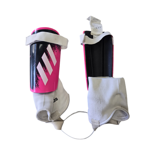 Vist Large View of Product Image Which is Used Adidas 4FT 7IN- 5FT 2IN SHINGUARDS Soccer Shin Guards Junior Pink LG