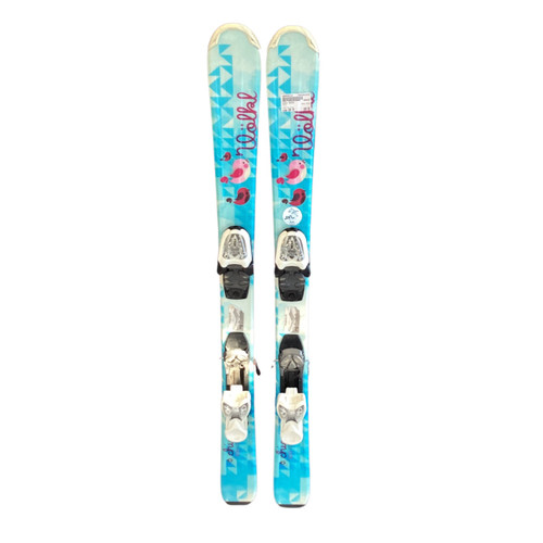 Vist Large View of Product Image Which is Used Volkl CHICA Girls DH Ski/Binding Sky Blue 100 cm
