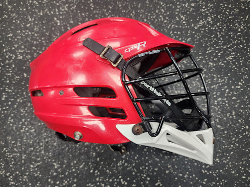 Vist Large View of Product Image Which is Used Cascade CPXR Lacrosse Helmet Red One Size