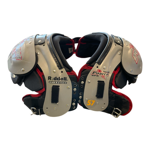 Vist Large View of Product Image Which is Used Riddell POWER SPX FB Shoulder Pads Grey MD